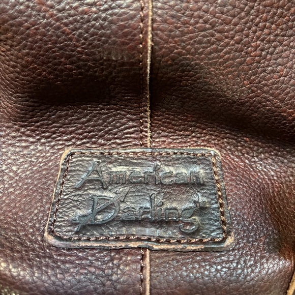 American Darling western saddle blanket leather backpack - Picture 6 of 14